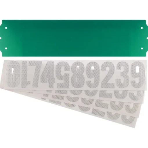 Hillman Gloss Green Die-Cast Zinc Rectangle Reflective 911 Address Kit