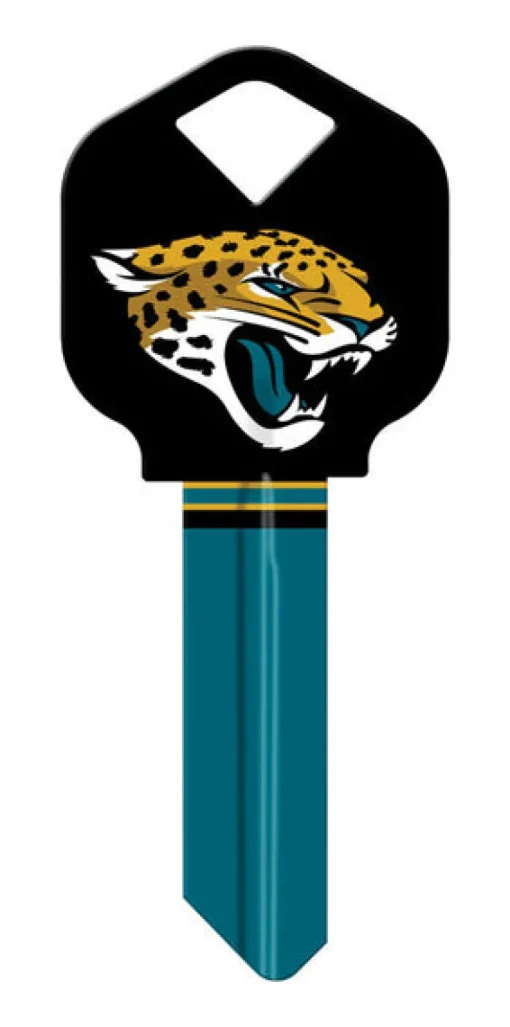 Hillman Jacksonville Jaguar Painted Key House/Office Universal Key Blank Single sided (Pack of 6)