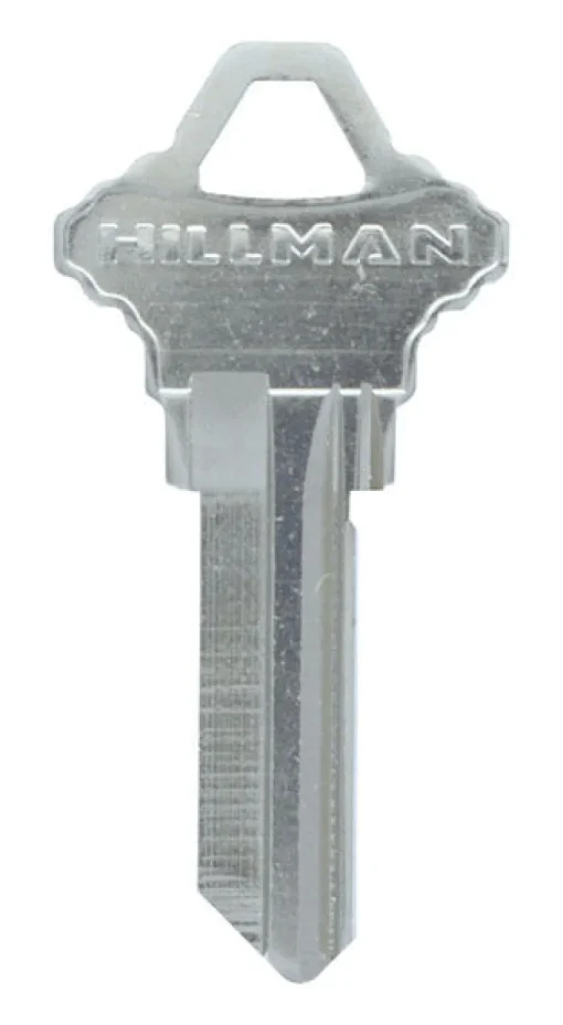 HILLMAN KeyKrafter Traditional Silver House/Office Key Blank 68 SC1, EZ2, CLP1 Single For Schlage Lo
