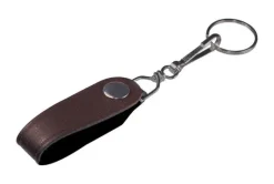 HILLMAN Leather Brown/Silver Belt Hooks/Pocket Chains Belt Hook Keychain