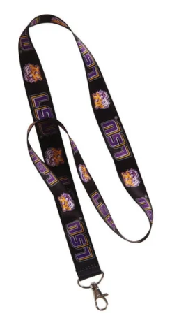 Hillman LSU Polyester Multicolored Decorative Key Chain Lanyard (Pack of 6)