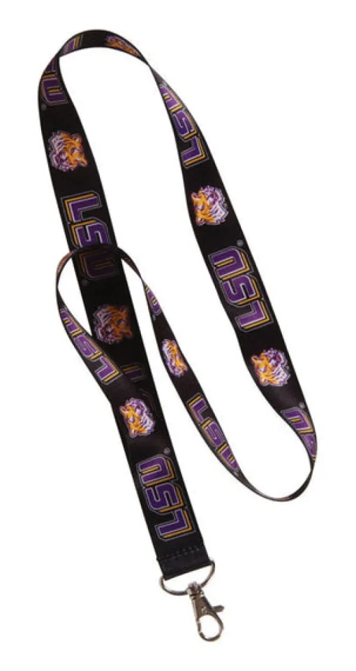 Hillman LSU Polyester Multicolored Decorative Key Chain Lanyard (Pack of 6)