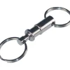Hillman Metal Silver Valet Key Chain (Pack of 5)