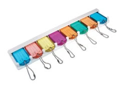 Hillman Metal/Plastic Assorted Labeling/ID Key Holder