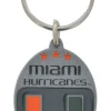 Hillman Miami Hurricanes Metal Silver Decorative Key Chain (Pack of 3)