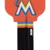 Hillman Miami Marlins Painted Key House/Office Universal Key Blank Single sided (Pack of 6)