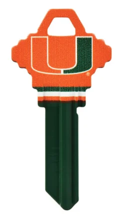 Hillman Miami University Painted Key House/Office Universal Key Blank Single sided (Pack of 6)