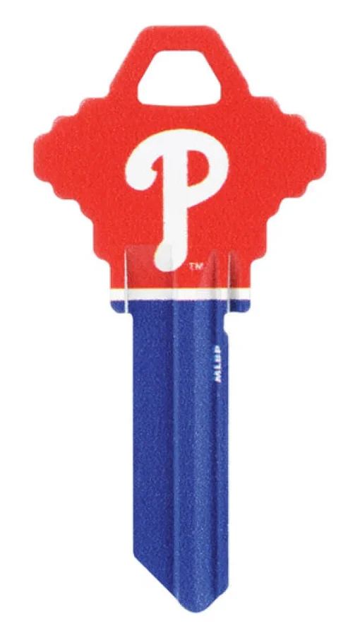Hillman MLB Philadelphia Phillies House/Office Key Blank 68 SC1 Single sided (Pack of 6)