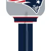 Hillman New England Patriots Painted Key House/Office Universal Key Blank Single sided (Pack of 6)