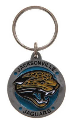 Hillman NFL Metal Brown Key Chain (Pack of 3)