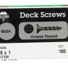 HILLMAN No. 6 Ga. X 1 in. L Gray Phillips Bugle Head Deck Screws 100 pk