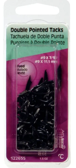 Hillman No. 9 x 0.4375 in. L Blue Steel Double Point Tack Staple 9 Ga. 1-1/2 oz. (Pack of 6)