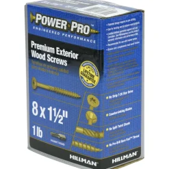 Hillman Power Pro No. 8 x 1-1/2 in. L Star Exterior Wood Screw 1 lb.