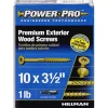 HILLMAN Power Pro No. 10 Ga. X 3-1/2 in. L Bronze Star Flat Head Premium Deck Screws 1 lb 55 pk