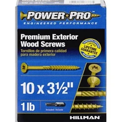 HILLMAN Power Pro No. 10 Ga. X 3-1/2 in. L Bronze Star Flat Head Premium Deck Screws 1 lb 55 pk