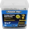 HILLMAN Power Pro No. 10 in. X 4 in. L Bronze Star Flat Head Premium Deck Screws 5 lb 248 pk