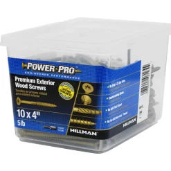 HILLMAN Power Pro No. 10 in. X 4 in. L Bronze Star Flat Head Premium Deck Screws 5 lb 248 pk