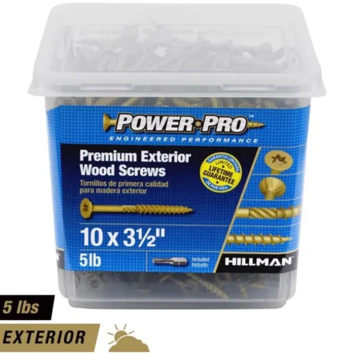 HILLMAN Power Pro No. 10 in. X 3-1/2 in. L Bronze Star Flat Head Premium Deck Screws 5 lb 280 pk