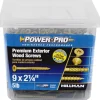 HILLMAN Power Pro No. 9 in. X 2-1/4 in. L Bronze Star Flat Head Premium Deck Screws 5 lb 489 pk