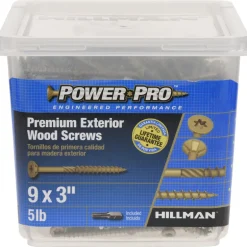 HILLMAN Power Pro No. 9 in. X 3 in. L Bronze Star Flat Head Premium Deck Screws 5 lb 373 pk