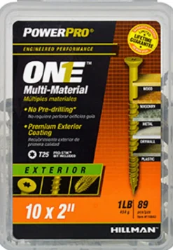 Hillman POWERPRO ONE No. 10 X 2 in. L Star Flat Head Multi-Material Screw 1 lb 95 pk