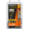 Hillman POWERPRO ONE No. 8 X 3/4 in. L Star Flat Head Multi-Material Screw 40 pk