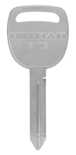 Hillman Silver Brass Double Sided #B102 Automotive Blank Key for GM Models (Pack of 10)
