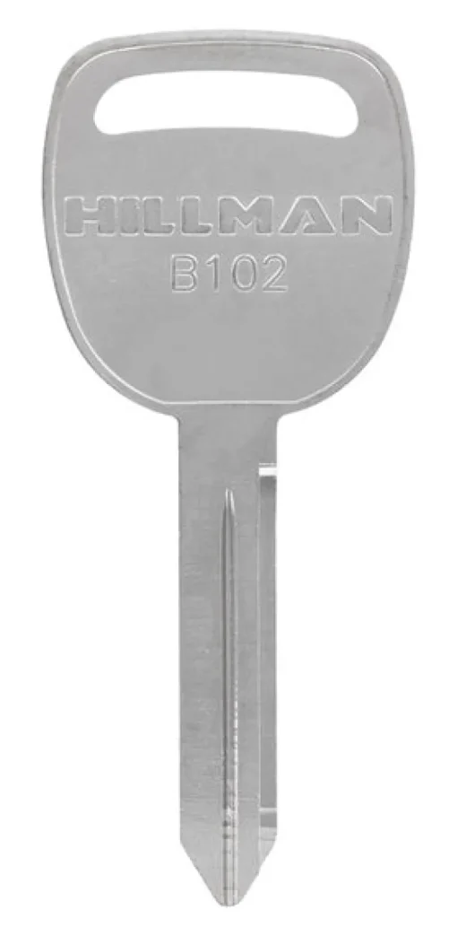 Hillman Silver Brass Double Sided #B102 Automotive Blank Key for GM Models (Pack of 10)