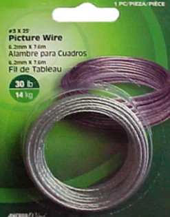 Hillman Steel-Plated Silver Braided Picture Wire 40 lb. 1 pk Steel (Pack of 10)