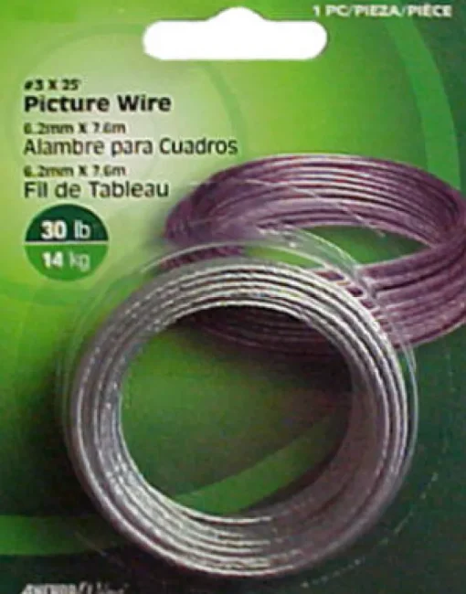 Hillman Steel-Plated Silver Braided Picture Wire 40 lb. 1 pk Steel (Pack of 10)