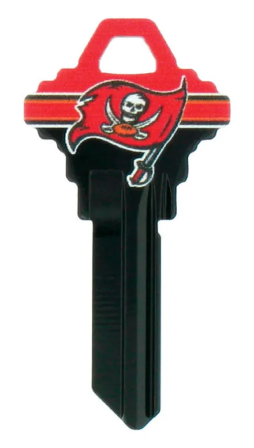 Hillman Tampa Bay Buccaneers Painted Key House/Office Universal Key Blank Single sided (Pack of 6)