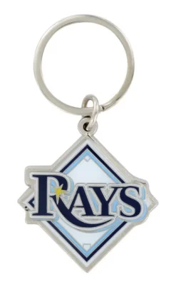 Hillman Tampa Bay Rays Metal Silver Decorative Key Chain (Pack of 3)