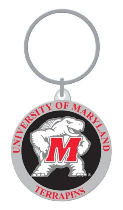 Hillman University of Maryland Metal Black/White Key Chain (Pack of 3)