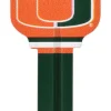 Hillman University of Miami Painted Key House/Office Universal Key Blank Single sided (Pack of 6)
