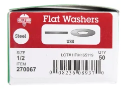 Hillman Zinc-Plated Steel 1/2 in. USS Flat Washer 50 pk