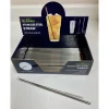 Hitt 9 in. L Silver Stainless Steel Stainless Steel Straw and Cleaning Brush
