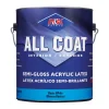 H&K Company All-Coat Semi-Gloss White Acrylic Latex Paint Indoor and Outdoor 1 gal. (Pack of 4)