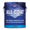 H&K Company All-Coat Semi-Gloss Tawny Beige Acrylic Latex Paint Indoor/Outdoor 1 gal. (Pack of 4)