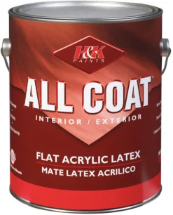 H&K Paint Company Acrylic Latex Paint Interior/Exterior Flat Tawny Beige 1 Gl