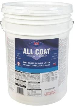 H&K Paint Company Acrylic Latex Paint Interior/Exterior Semi Gloss Tawny Beige 5 Gl
