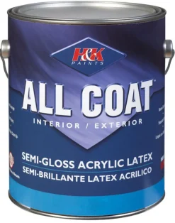 H&K Paint Company Acrylic Latex Paint Interior/Exterior Semi Gloss Tawny Beige 1 Gl