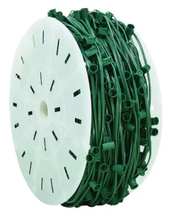 Holiday Bright Lights C9 String Socket Light Cord on Reel 500 ft.