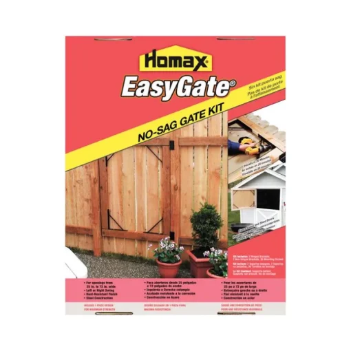 Homax EasyGate Powder Coated Black Steel No Sag Gate Kit 1 pk