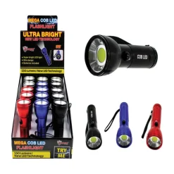 Home Plus 250 lumens Assorted LED COB Flashlight AAA Battery (Pack of 15)