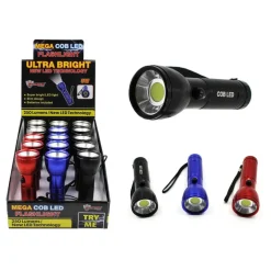 Home Plus 250 lumens Assorted LED COB Flashlight AAA Battery (Pack of 15)