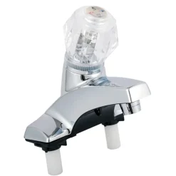 Home Plus Chrome Traditional Centerset Bathroom Sink Faucet 4 in.