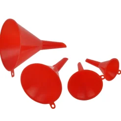 Home Plus Red Plastic Funnel Set