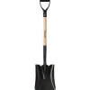 Home Plus Steel 8 in. W x 38.5 in. L Square Point Wood Handle Shovel (Pack of 6)