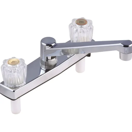 Home Plus Two Handle Chrome Kitchen Faucet