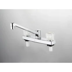 Home Plus Two Handle Chrome Kitchen Faucet